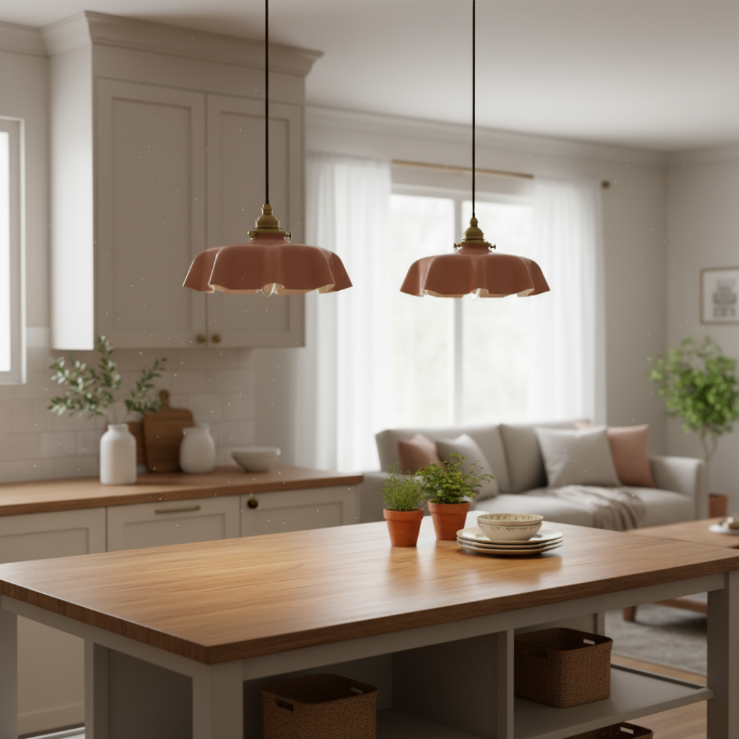 Pendelleuchte Vintage Glas Schirm