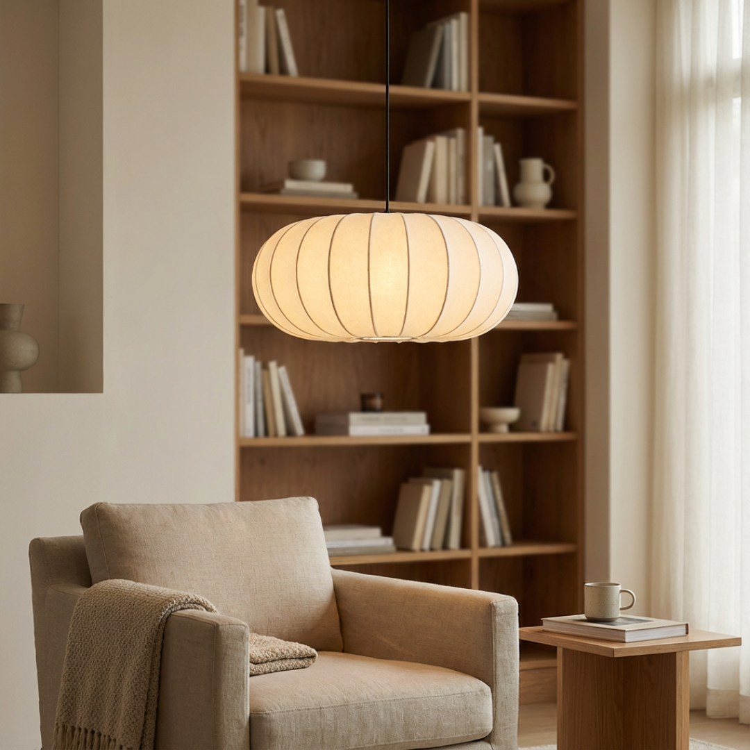 Pendelleuchte Gerippter Ovalkörper