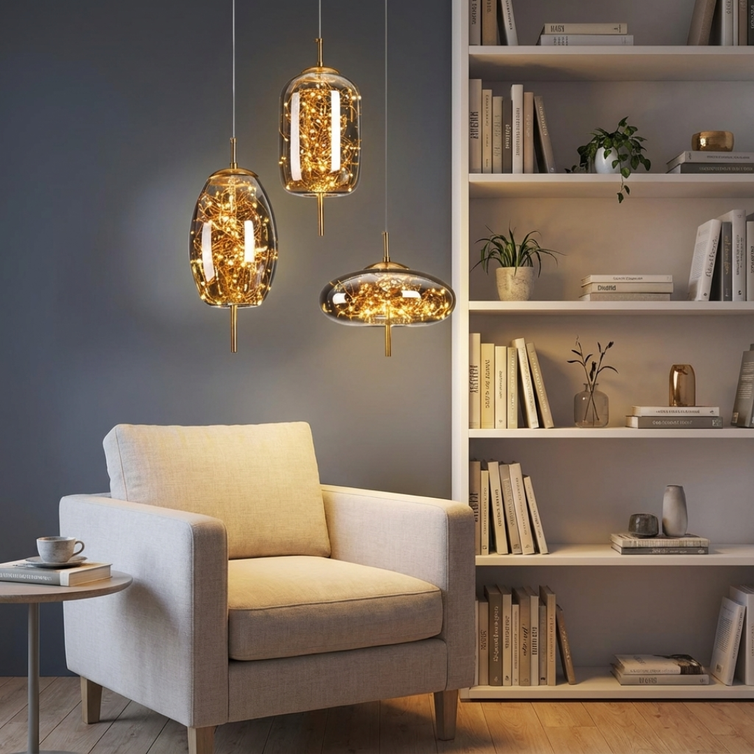 Pendelleuchte Glaskörper Lampe