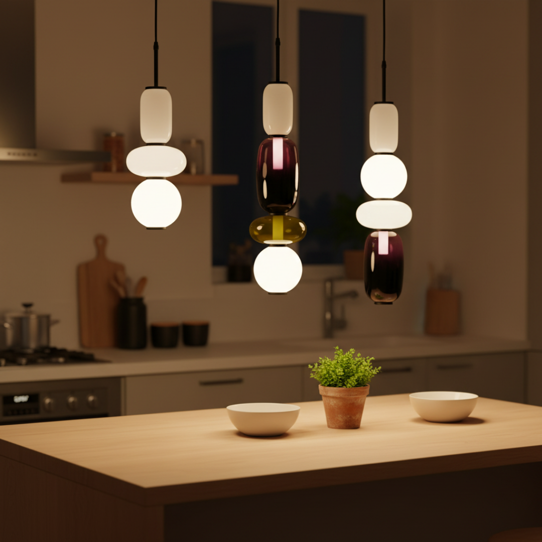 Pendelleuchte Schichtschirm Deckendesign